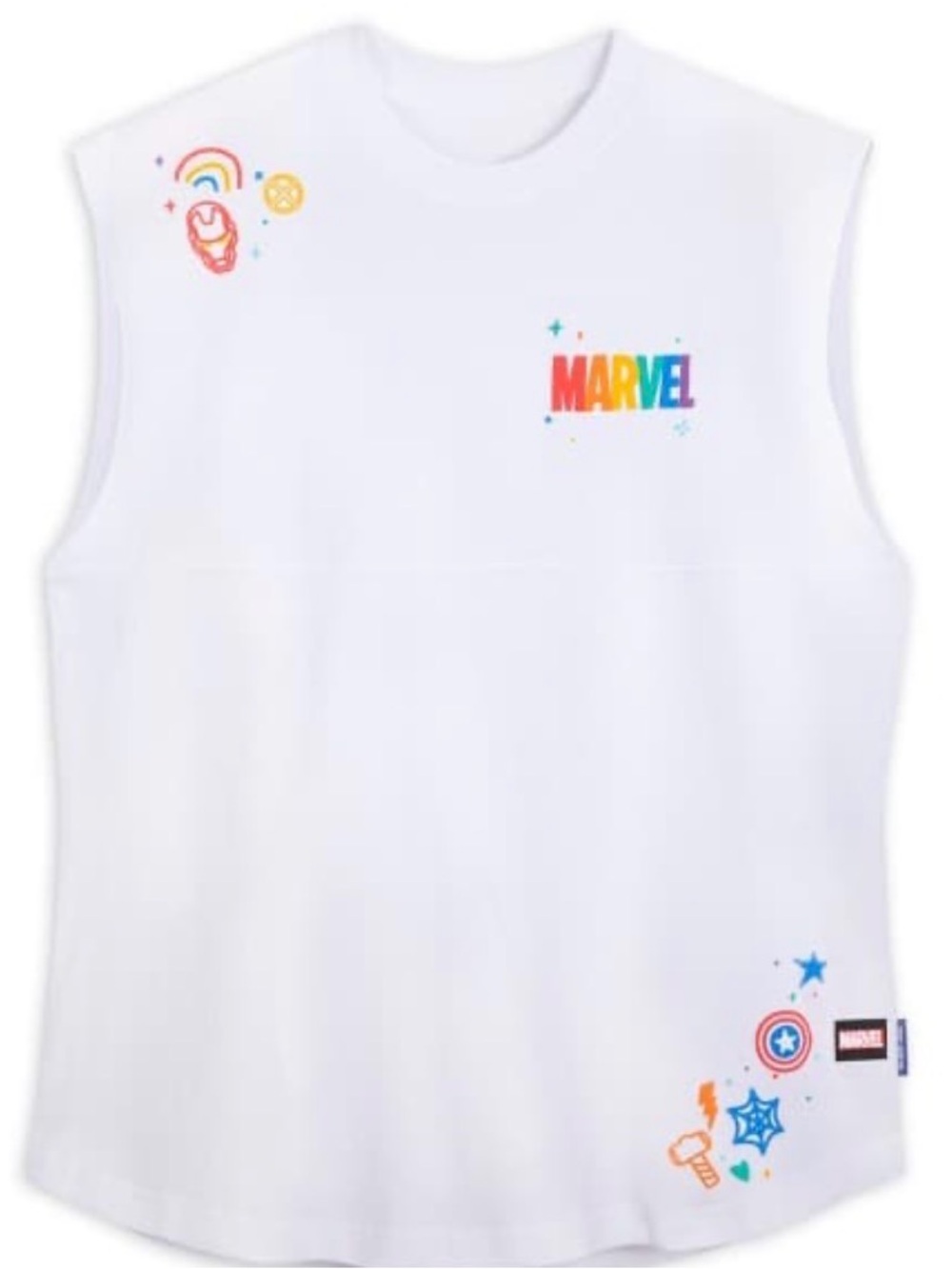 Marvel Spirit Jersey Rainbow Pride Avengers Tank Top Sleeveless - Size Medium